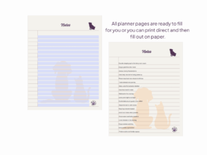 preview of pet planner