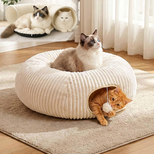 cat tunnel bed adjustable