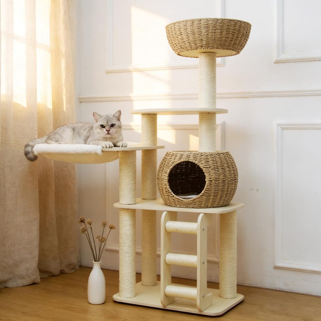 54" cat tree basket ladder