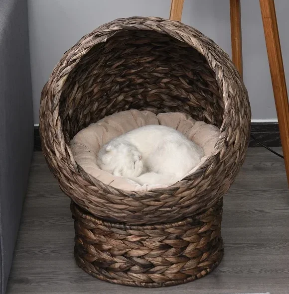 wicker cat bed