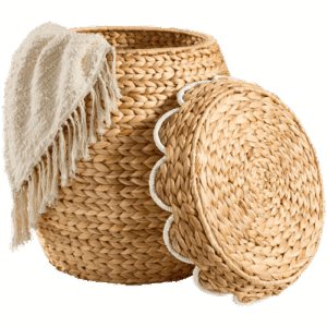 wicker laudry storage