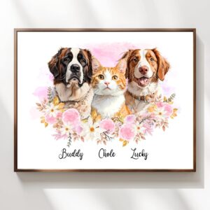 3 pets portrait