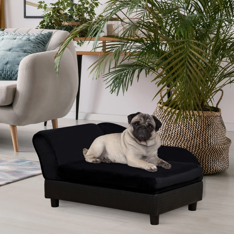 black chaise bed