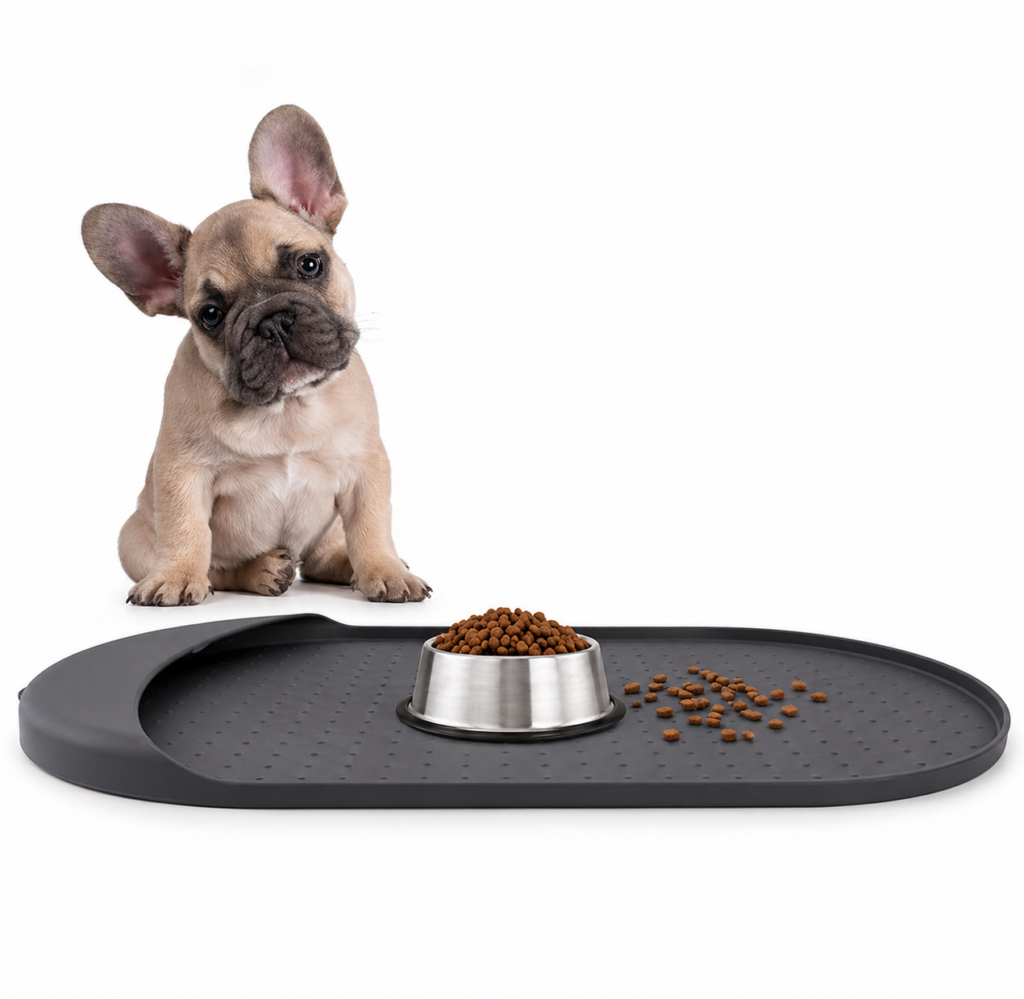 no spill mat gray pug