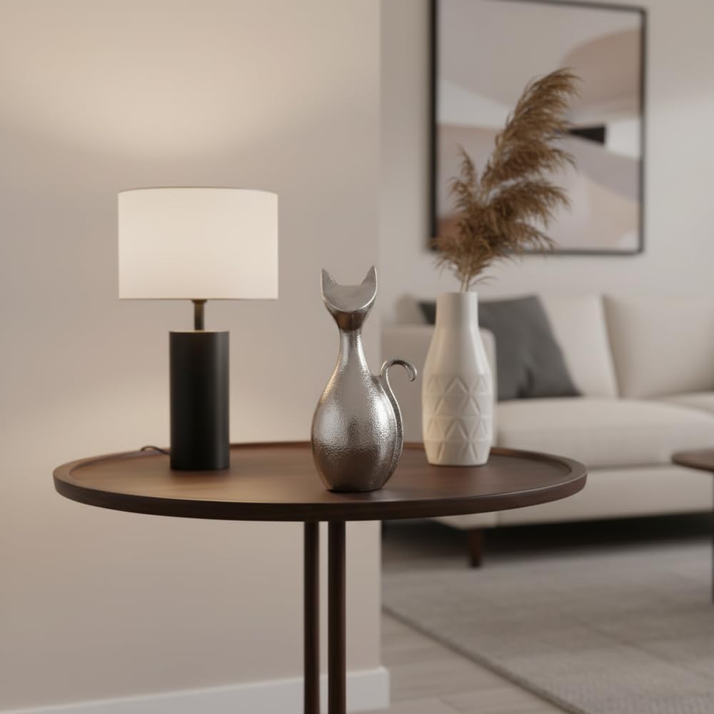 modern pewter cat
