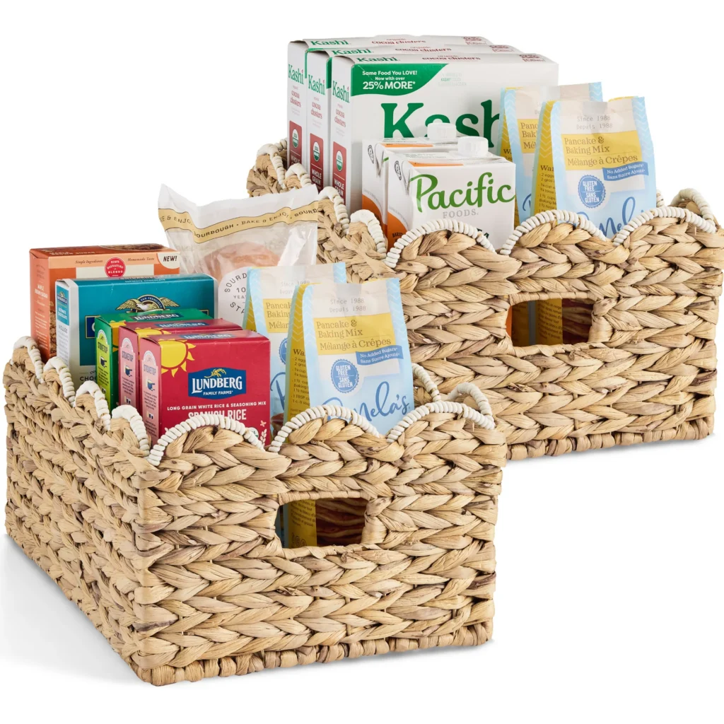 scalloped 2pc pantry baskets