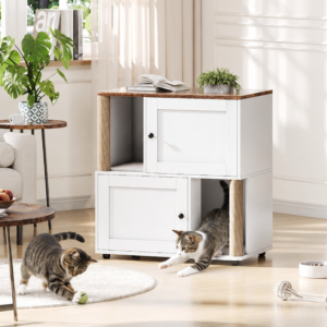 white cat house