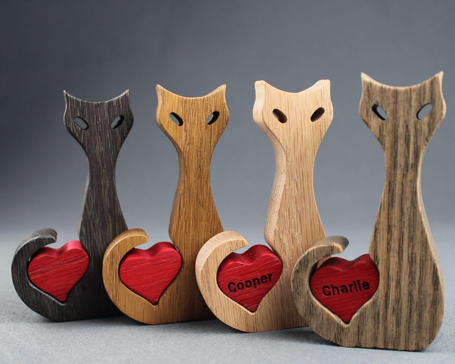 wood heart pet