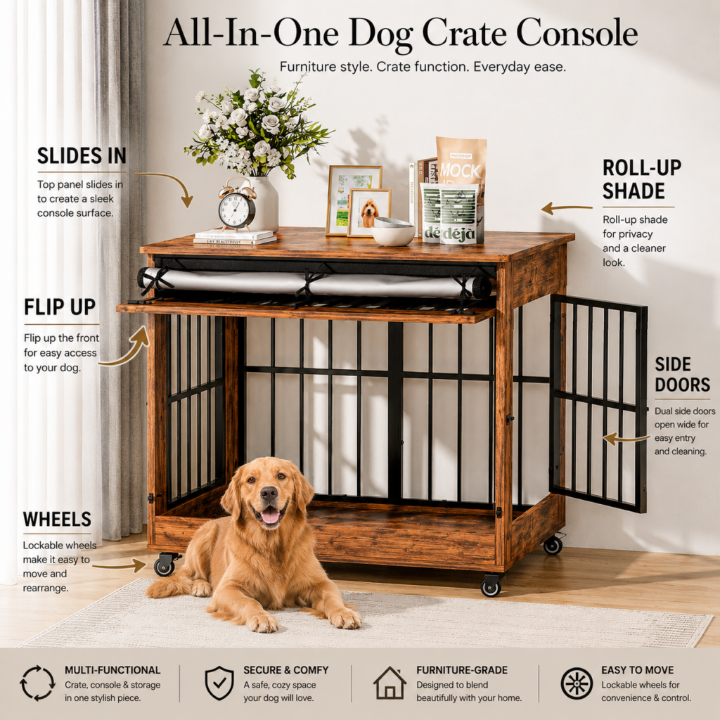 multi-functional dog crate kennel firniture