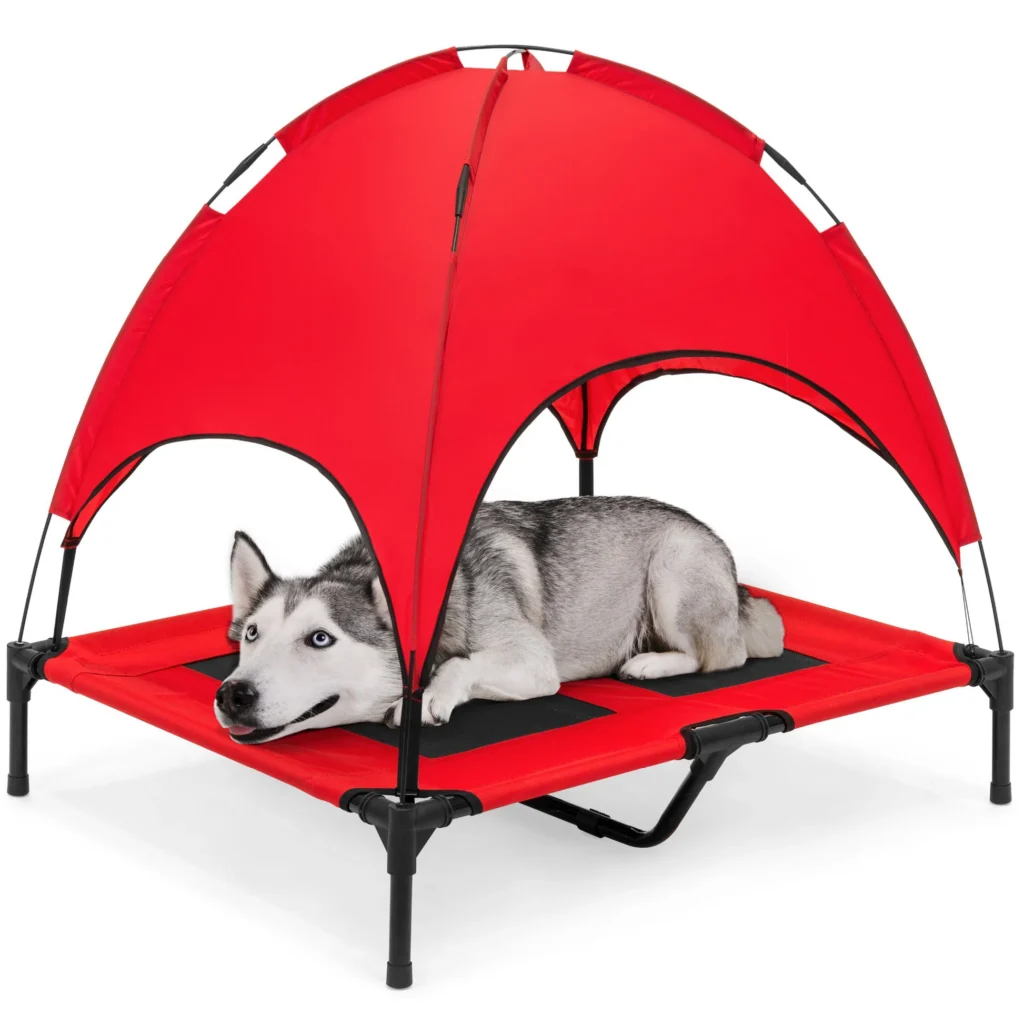 red tent canopy